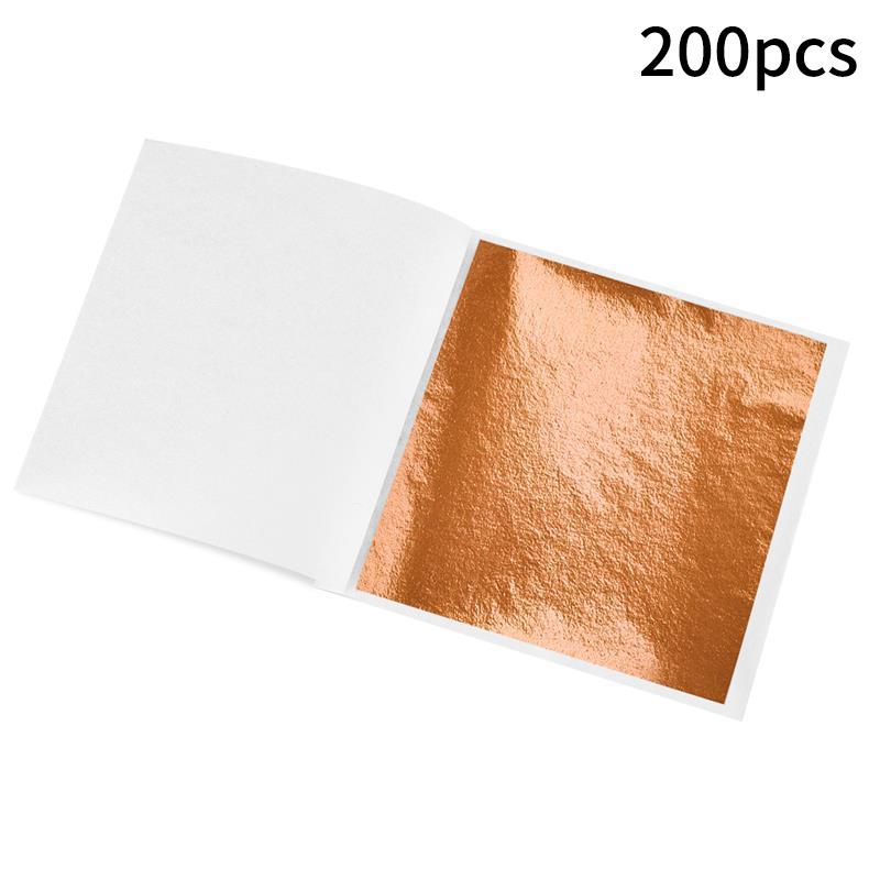 200Pcs High Quality Gold Foil Paper Diy Decoration Craft Gold Foil Nail Art Bridal Makeup Drip Glue Diy Decor Craft Gold Foil