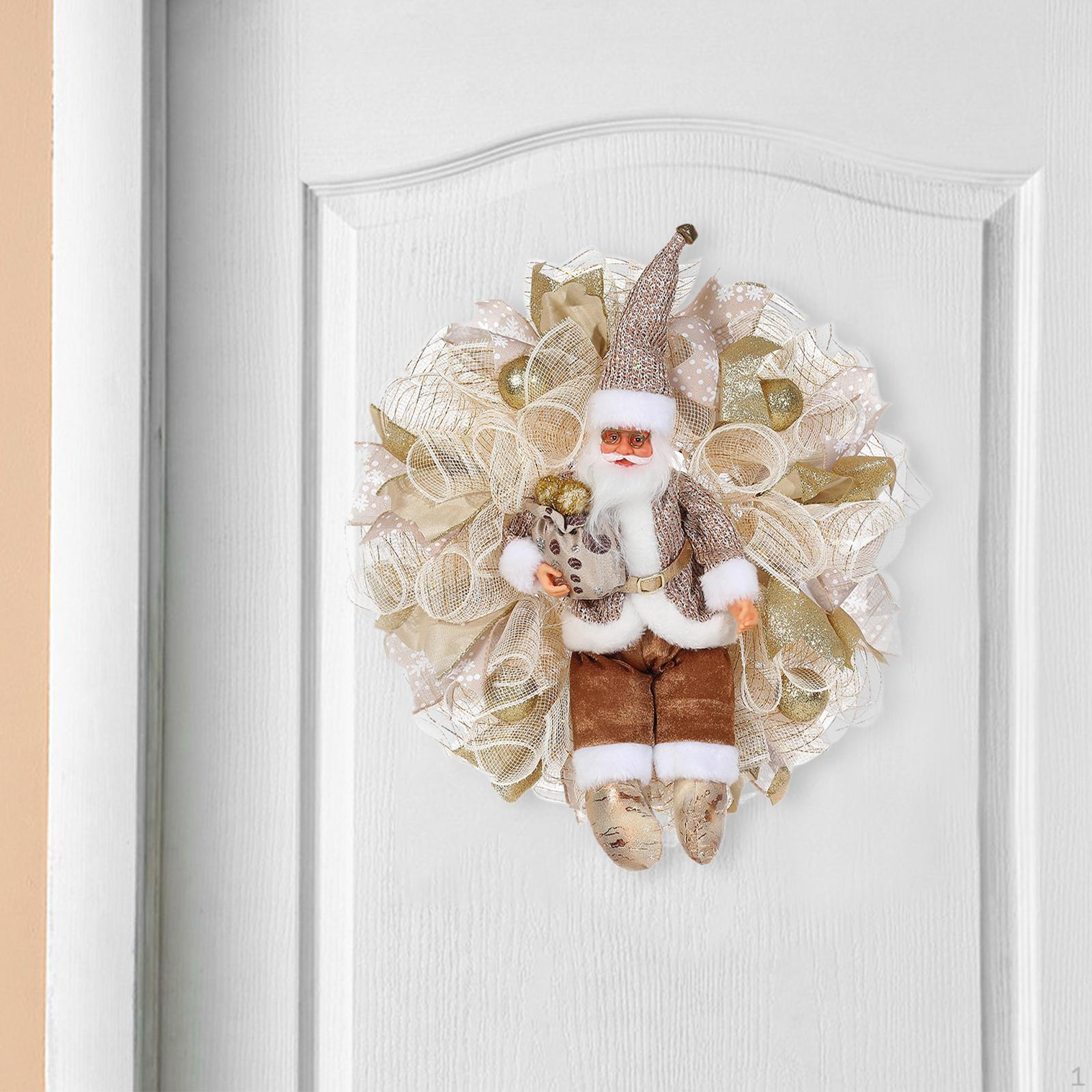 

Искусственный рождественский венок, рождественская дверь, фасад для фермерского дома золотистый