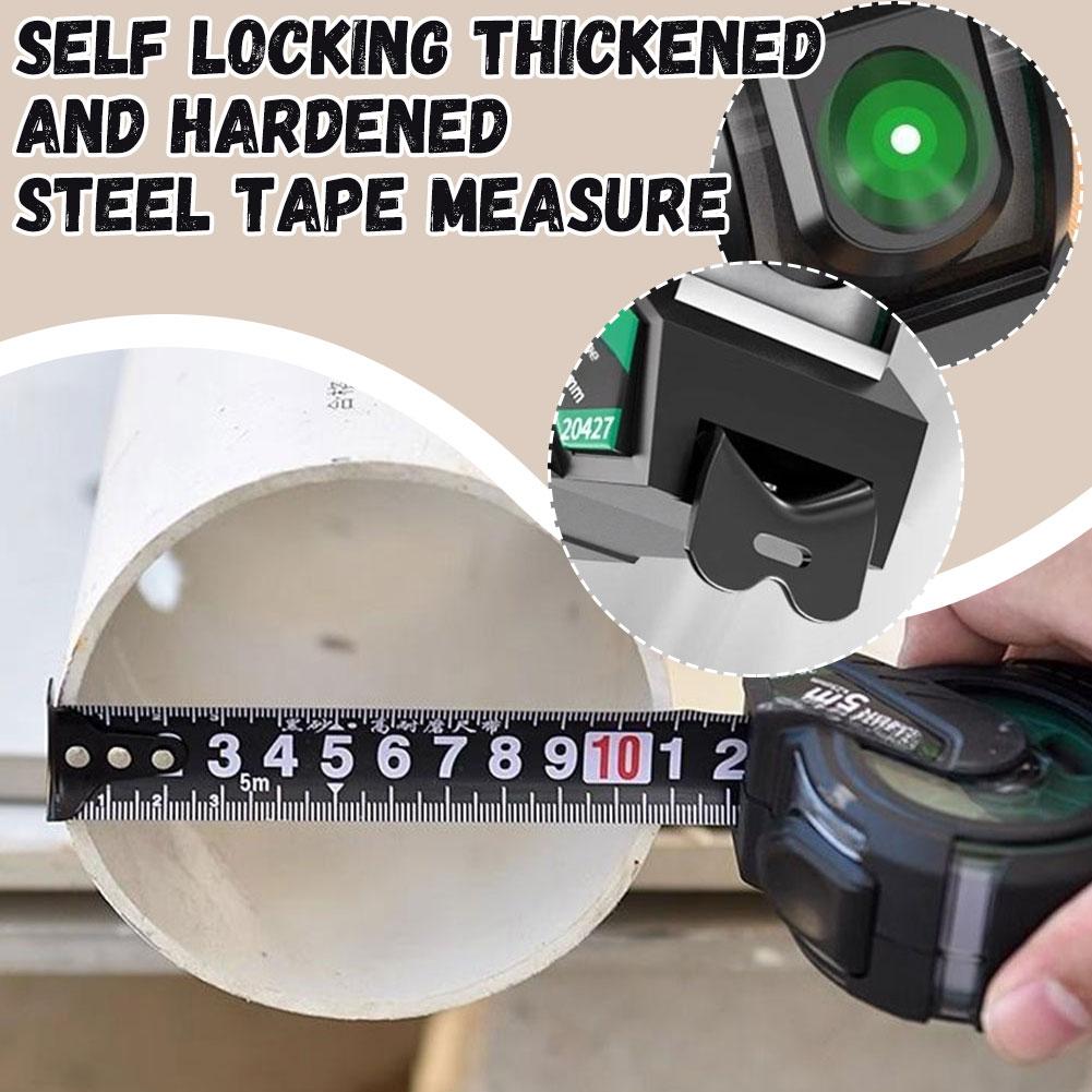 Woodworking Tape Measure with Adhesive Self-locking Tool Tape Measure Rust ABS Tool Measuring Measuring Proof Household Q2M4