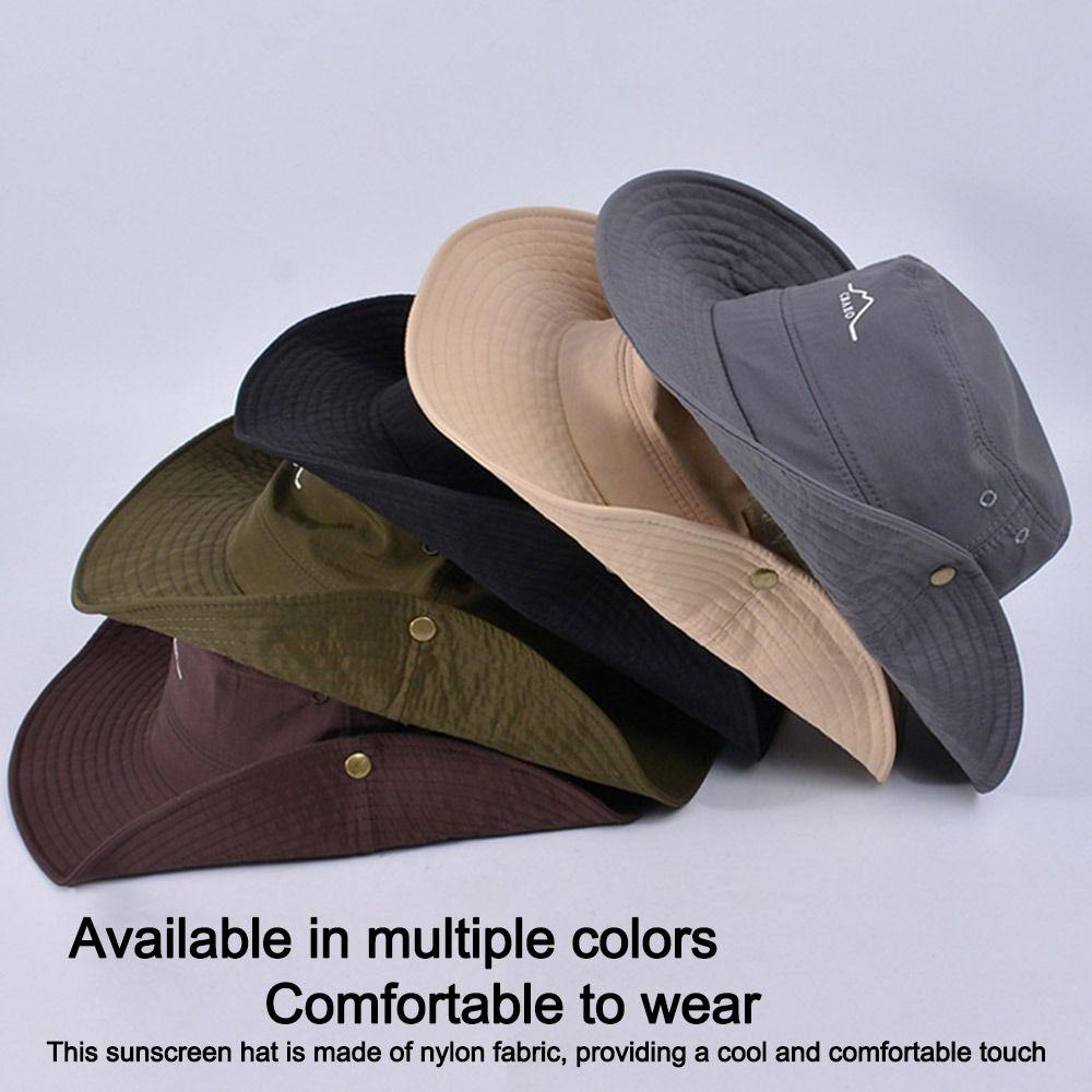 Waterproof Quick-drying Fishing Cap Wide Brim Bucket Hat Fashion Fisherman Hat  Hiking Climb