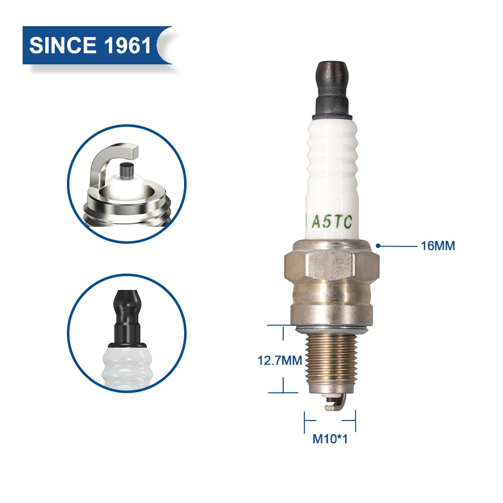 TORCH A5TC Spark Plug Replacement NGK C5HSB Spark Plug, CHAMPION Z9Y Spark Plug, DENSO U16FS-U U16FS-UB Spark Plug, OEM