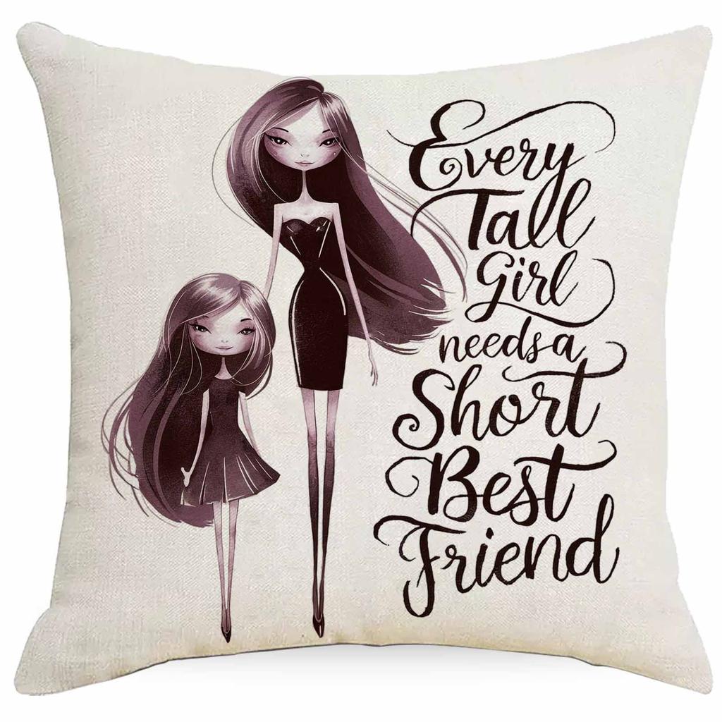 New Best Friend Creative Quotes Line Pillowcase Living Room Sofa Bedside Pillow