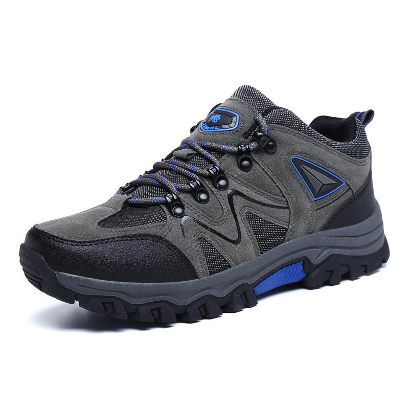 2025 new outdoor sports shoes men's suede leather low-top hiking shoes hiking shoes large size labor insurance shoes