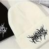 Warme Damen- und Herren-Wintermützen Gothic Street Punk Gestrickt Modisch Warm Ausgehen Winddicht Trendiges Design Einfarbig