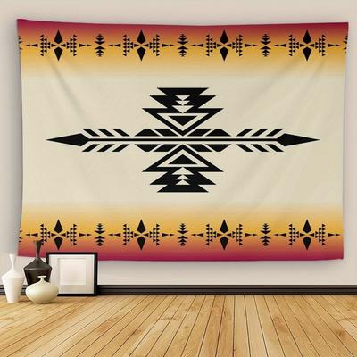 Vibrant Tribal Geometric Tapestry Wall Hanging Wall Tapestry Aesthetic Wall Decor Boho Home Decoration For Bedroom Living Room