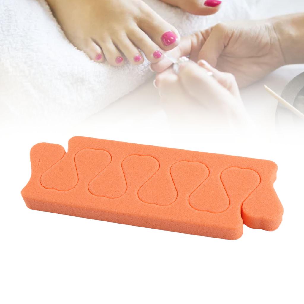 100pcs Sponge Toe Separator Soft Nail Art Finger Separator Divider Spacer Manicure Pedicure Tool Orange