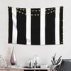 Stripes Black White Tapestry Wall Hanging, Peach Velvet Wall Tapestry No Damage Backdrop Poster Wall Art For Bedroom Living Room