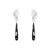 New Chinese Style Sweet Cool Long Fan-Shaped Pendant Drop Earring for Women Exaggerated Girl Gift Rock Jewelry