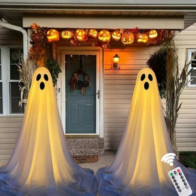 Halloween Decoration 120cm High Large Fabric Ghostly Figure Ornament For Porch And Garden Halloween Party Centerpieces