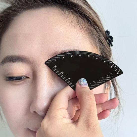 2Pcs Fast Drawing Eyebrow Design Ruler Microblading Mapping Shaping Template Tool Permanent Eyebrow Makeup Drawing Guide Ruler