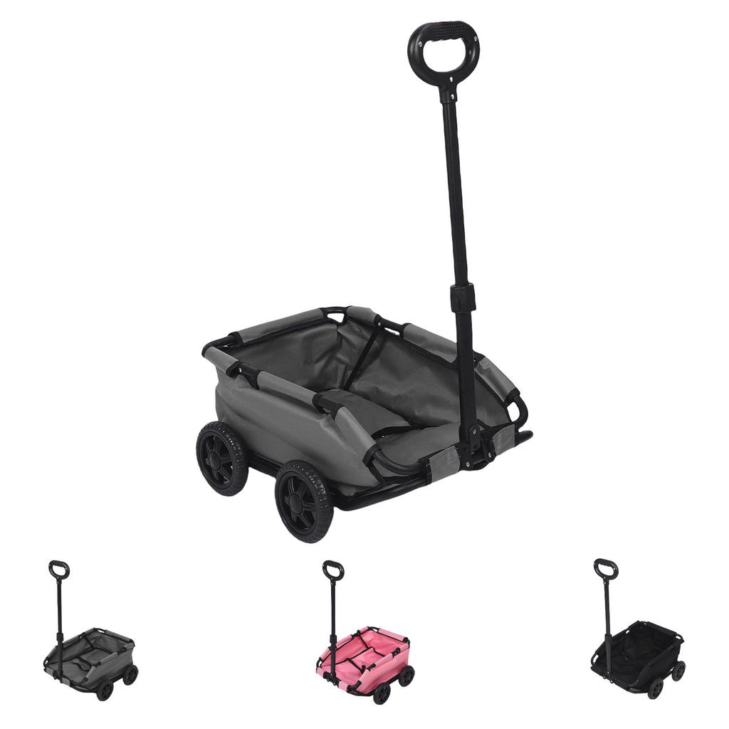 Haustierwagen Multifunktional Faltbar 4 Räder Ziehbar Haustierkarre Tragbar für Outdoor Camping Reisen