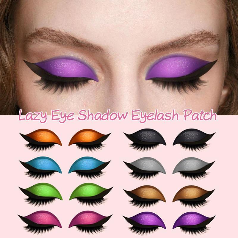 2 In 1 Eyeshadow Party Makeup Easy Use Reusable Self Adhesive With Eyelash Waterproof Eyeliner Sticker Cosmetic