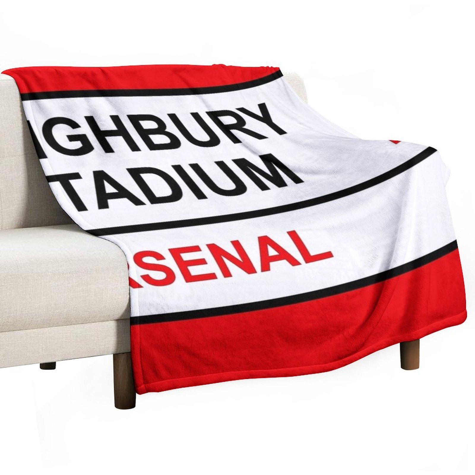 Highbury Stadium Football Sign Throw Blanket Sofas Quilt bed plaid Cute Plaid Blankets 30x40in