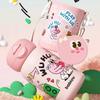 Bablov 550ML Stainless Steel Vacuum Flask Cute Pattern Thermos Water Bottle with Straw Leak-proof Double Drink Cup for Kids