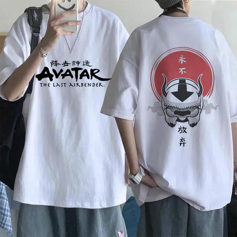 Mode Mange T-Shirt Avatar Der Letzte Luftbändiger Y2k Shirt Streetwear Appa Yip Lässiges T-Shirt Hip Hop Harajuku T-Shirts Oberteile Kleidung