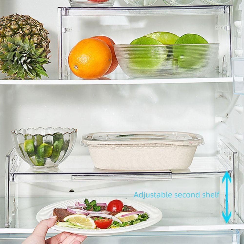 Stackable Fridge Layered Separator 2-Level Height Refrigerator Storage Rack  Kitchen
