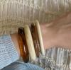Korean Dongdaemun Minimalist Chic Marble Pattern Vintage Acrylic Bracelet for Women