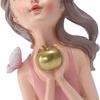 Chic Girl Sttue Decortive Sculpture Rt Cretive Crfts Resin for Tbletop Home Ccents Living