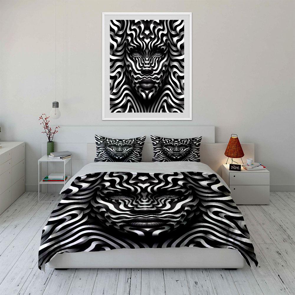 Abstract Art Home Decor Set Multiple Sizes Kid'S And Adults' Bedroom Exquisite 3Pc Bedding Set, Gift