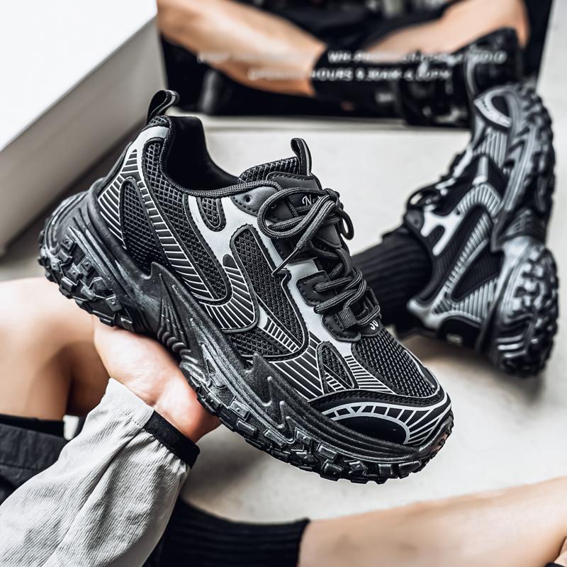 New Fashion Men 's Four Seasons Comfortable Thick Sole Shoes Students BoysTrending Soft Sole Breathable Casual Running Sneakers