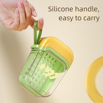 Cartoon Dopamine Soap Box Portable Leak-Proof Travel Soap Dish Waterproof Locking Buckle Sealed Soap Rack Bathroom Accessories