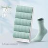 Men's Mid-Calf Antibacterial Odor-Resistant Thin Business Socks, Breathable Ice Silk, Sweat-Absorbent, Seamless for Spring and Summer.