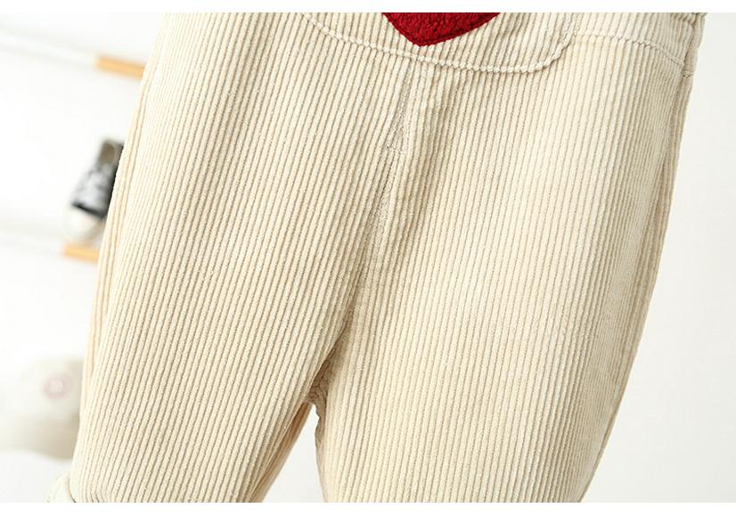 Korean-Style Kids Corduroy Overalls with Heart Embroidery - Unisex Jumpsuit 2026