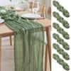 90x300cm Braune Käsetuch Tischläufer Boho Durchsichtige Tischdecke für Hochzeit Dusche Geburtstag Brautparty Heim Esstisch Dekoration