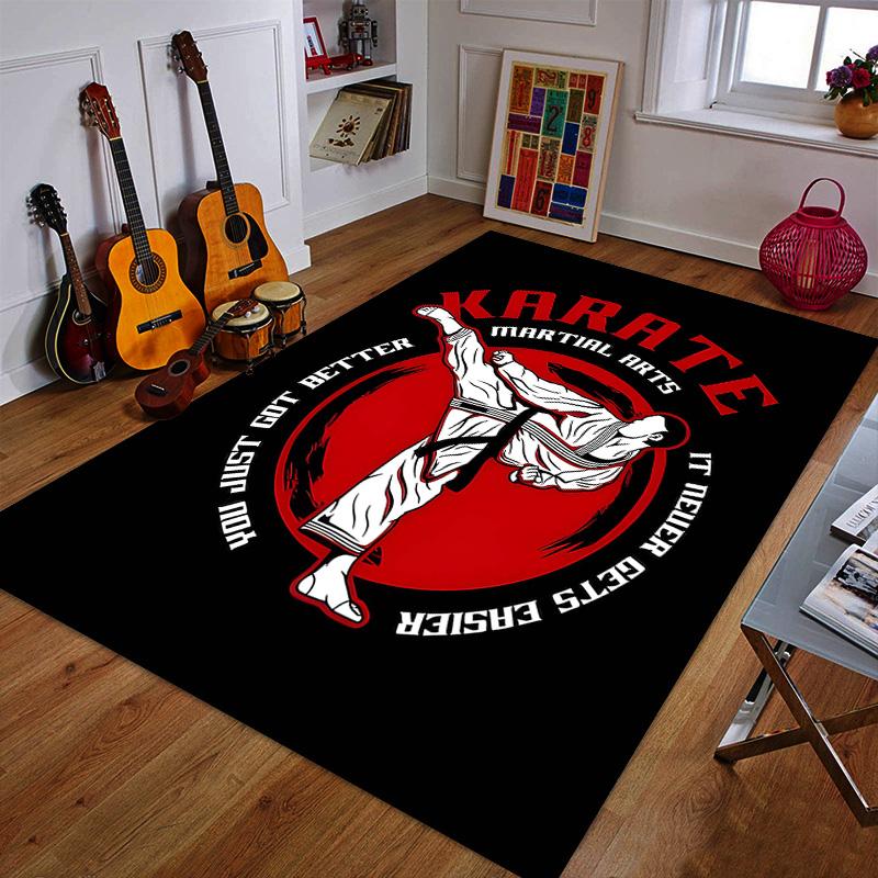 Karate Martial Arts Kick Design Patterned carpet a non slip rug suitable for all seasons and any setting, gift