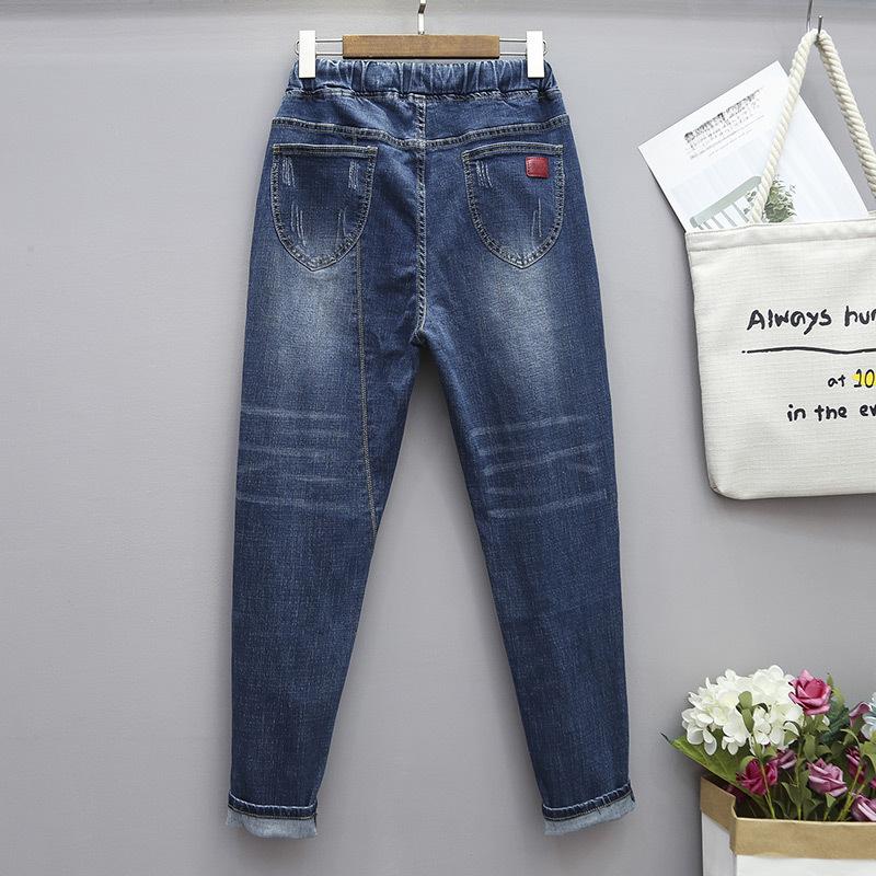 High Waist Women's Fashion Casual Jeans Boyfriend Denim Jeans Pencil Feet Pants