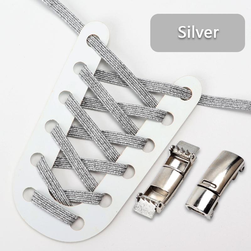 NR.8 1 Par Rainbow Skosnören Magnetisk metalllås Elastiskt skosnöre Inga knytsnören Skosnören Barn Vuxen Snabbspets gummiband Skosnören