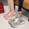 Pink Platform Dad Shoes Women's 2025 New Versatile Running Moral Training Shoes Popular Small Waist Sports Forrest Gump Shoes