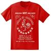 Camiseta Gráfica Masculina Vermelha Nova com Logotipo de Rótulo de Garrafa de Molho Picante Sriracha
