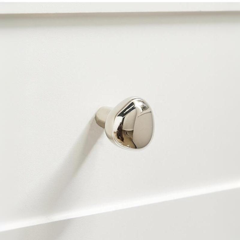 Kitchen Cupboard Handle Middle Ancient Pebble Style Creative Brass Cabinet Pull for Wardrobe Drawer Home Furniture Upgrade