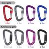 24KN Twist Locking Gate Carabiner Heavy Duty Auto Lock Carabiner Outdoor D-ring Buckle Climbing