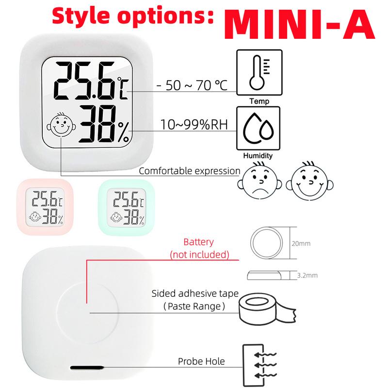 Mini LCD Digitales Thermometer Hygrometer Innenraumtemperatur Feuchtigkeitsmesser Sensor Messgerät Wetterstation
