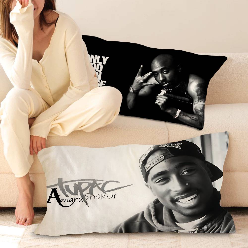 Rapper 2Pac Singer Tupac Quick-Dry Polyester Pillow Towel - Anti-Head Oil & Odor-Resistant for Adult Daily Use