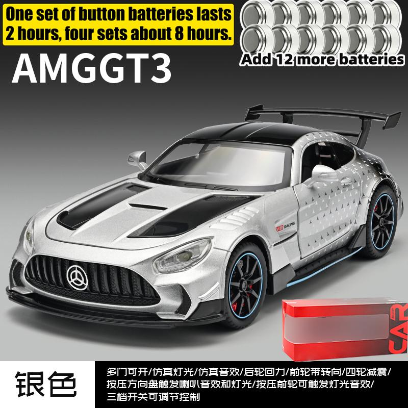 1:22 Mercedes Benz AMG GT3 Circuit Endurance Racing Car Alloy Metal Diecast Model Car Simulation Vehicle Home Trendy Ornaments