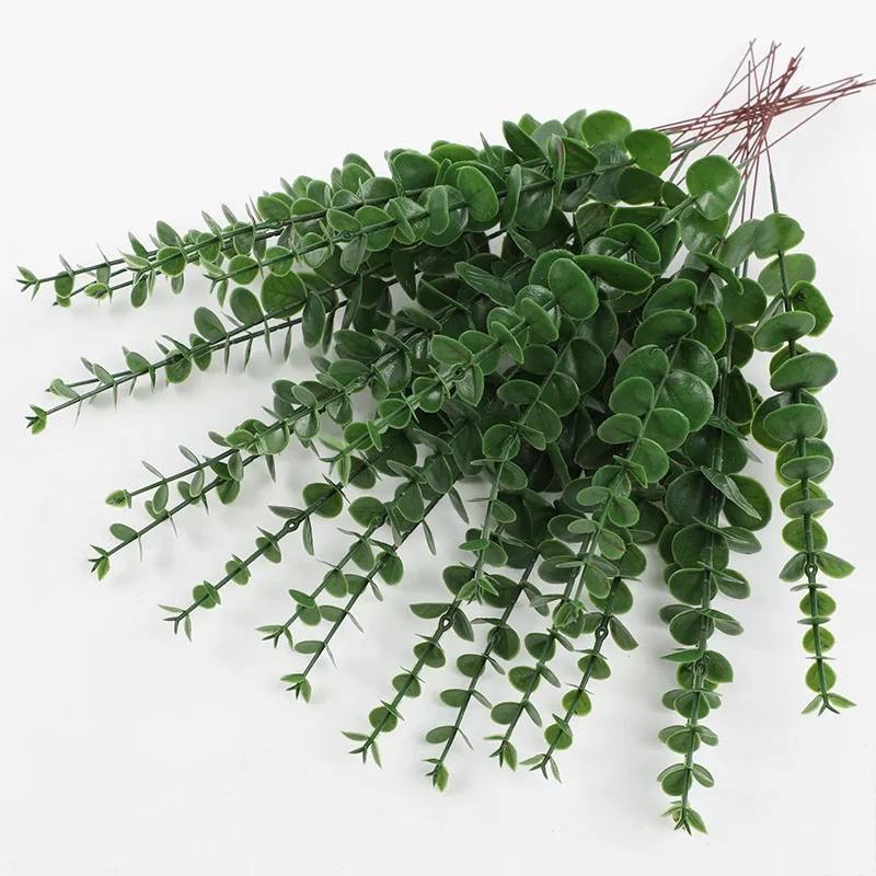 

10pcs Artificial Plants Eucalyptus Leaves Green Leaf Branches for Home Garden Wedding Decoration Flowers Bouquet Centerpiece 10pcs