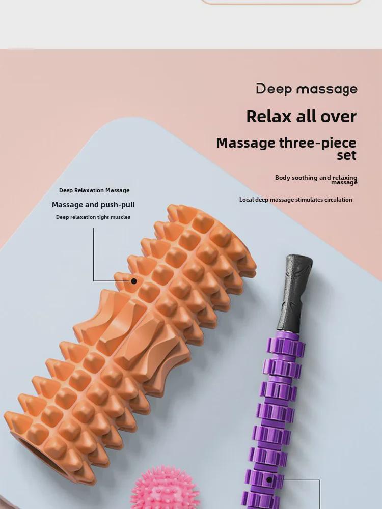 Crescent EVA Foam Roller: Hollow Wolf Tooth Massage for Muscle Relaxation
