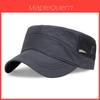 Jeepspirit Flat Top Cap For Men With Embroidered Letter Design And Large Brim