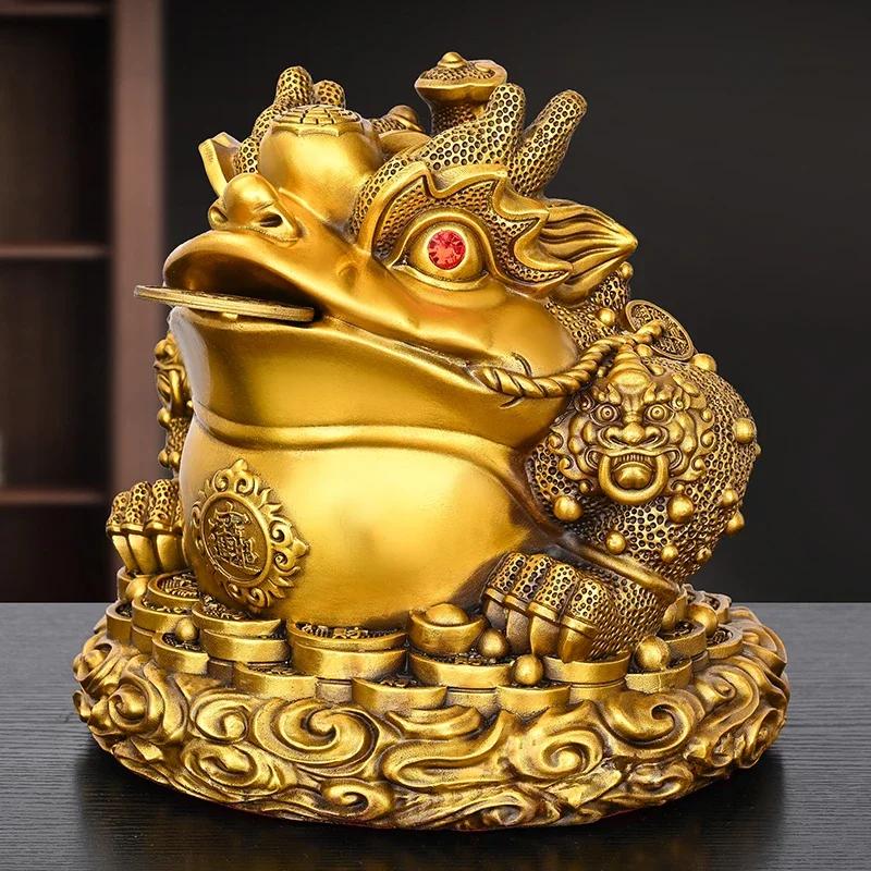 Feng Shui Kupferkröte Ornament Ruyi Kröte Dreibeinig Wohnzimmer Geschäft Schreibtisch Dekoration