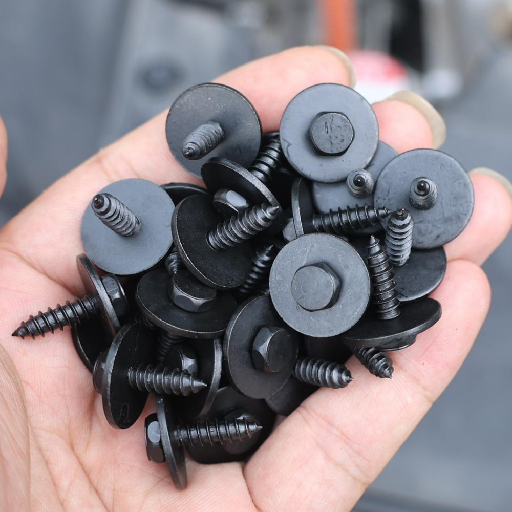 Car Fender Bumper Screws Black Metal Self Tapping Screw Fastener Retainer Clips for BMW E46 E90 F30 F10 Mercedes Benz W204 W212