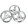 Chrome-Plated Cast Iron Handwheel with Keyway, Square Edge, Round Rim, and Rotating Handle