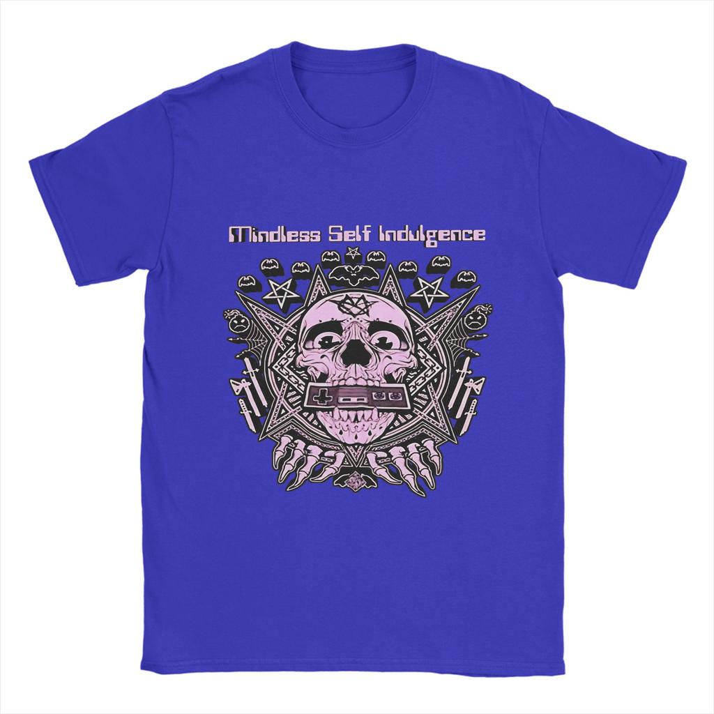 Men Mindless Self Indulgence T Shirt Pure Cotton Clothes Vintage Short Sleeve Round Neck Tees Summer T-Shirt