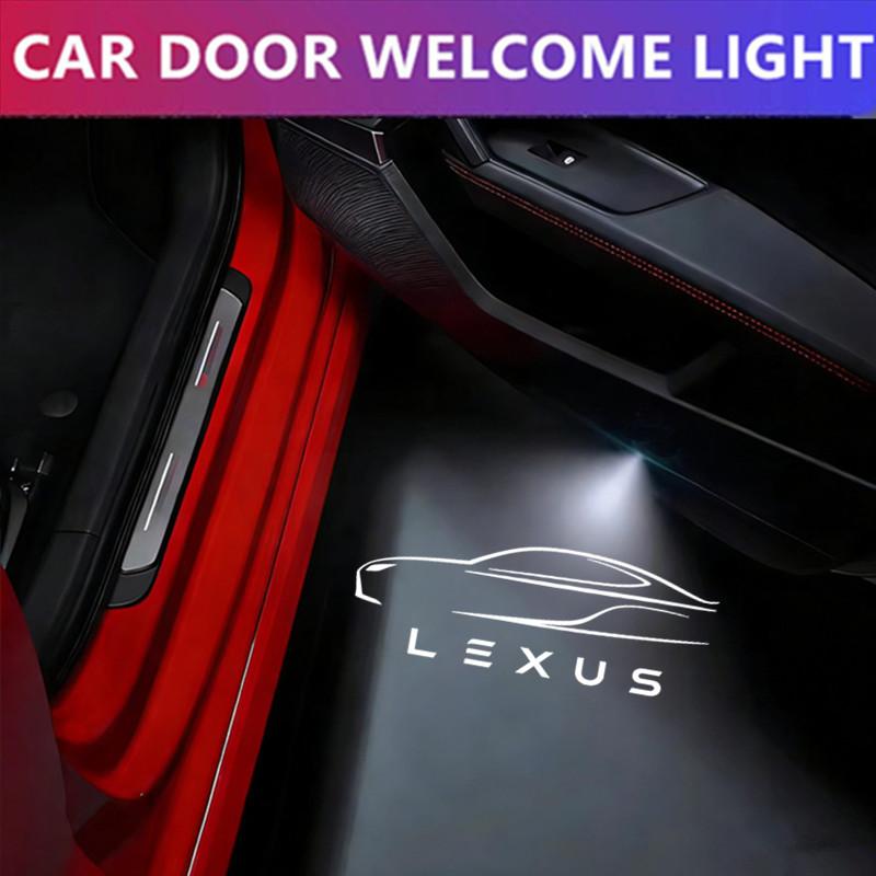 LED Car Door Ghost Shadow Lamp Logo Projector Welcome Light Accessories For LEXUS ES LS IS IF LX RX GS GX HS NX LM LC LF RZ RC