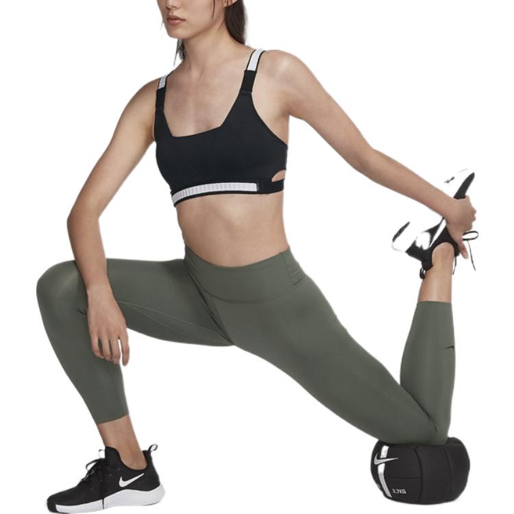 Nike Solid Breathable Low-Intensity Sports Bra Women Underwear Black BV3704-010
