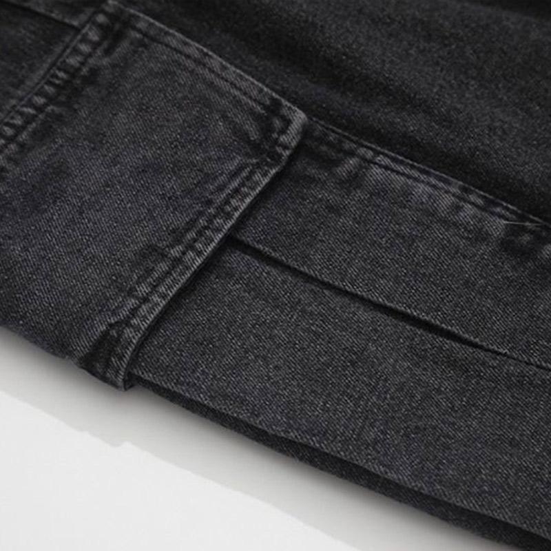 Baggy Jeans Men's Oversize Cargo Korean Black Wide Leg Pants Streetwear Hip Hop Harajuku Male Fashion Straight Denim Pants
