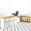Bamboo Lid Square Metal Storage Tin for Coffee, Sugar, Tea - European American Style