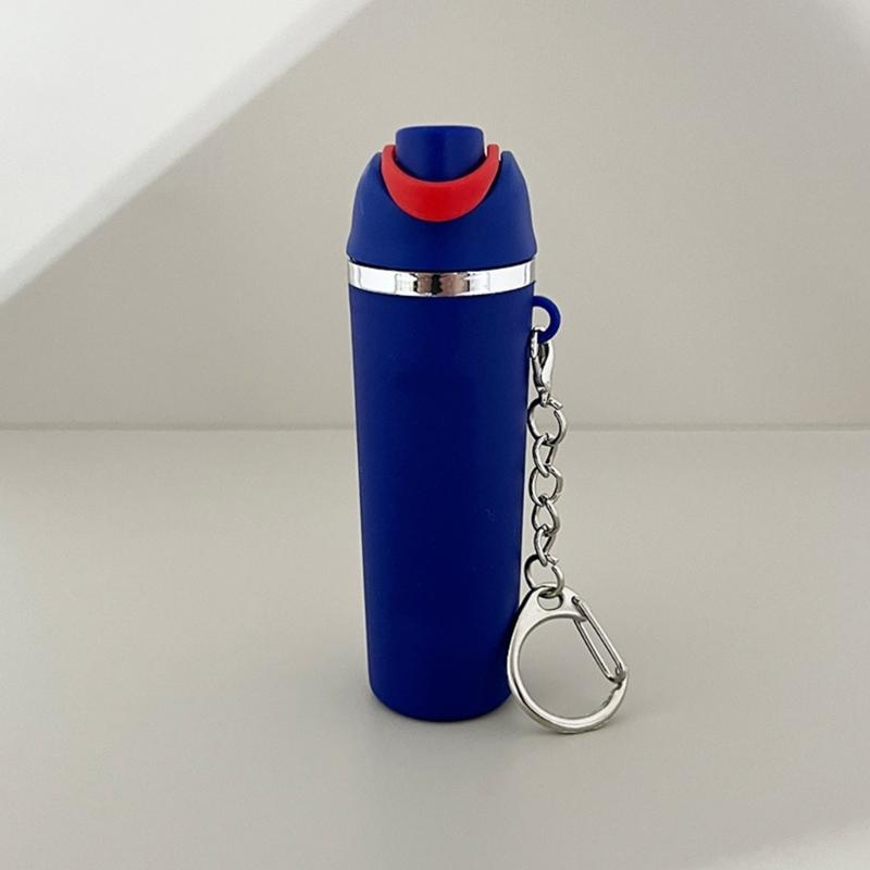 3pcs Plastic Mini Bottle Keychains Serving as Lip Balm Cases Practical Decorative Item for Daily Use Portable